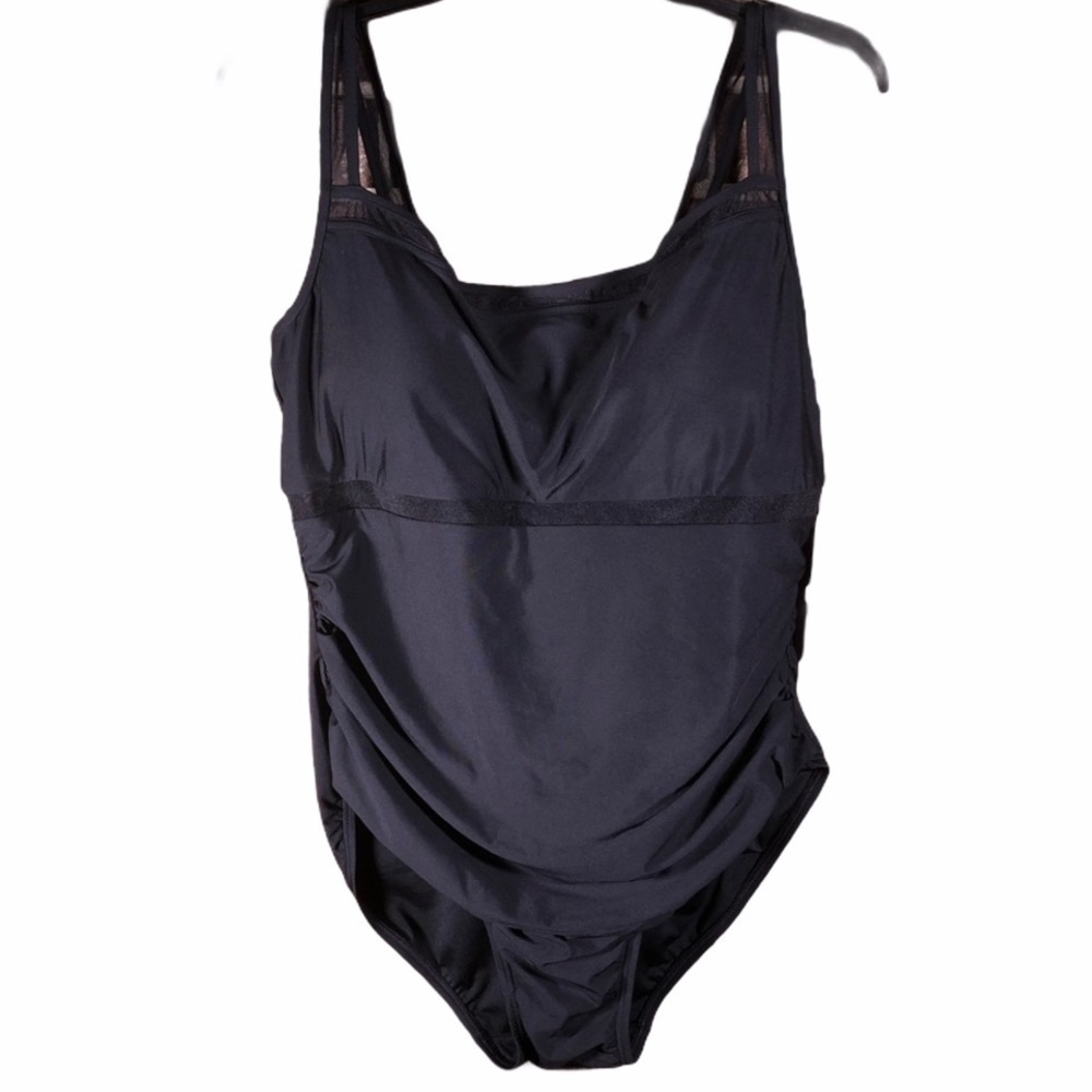 Dkny Mesh Slimming One Piece Swimsuit